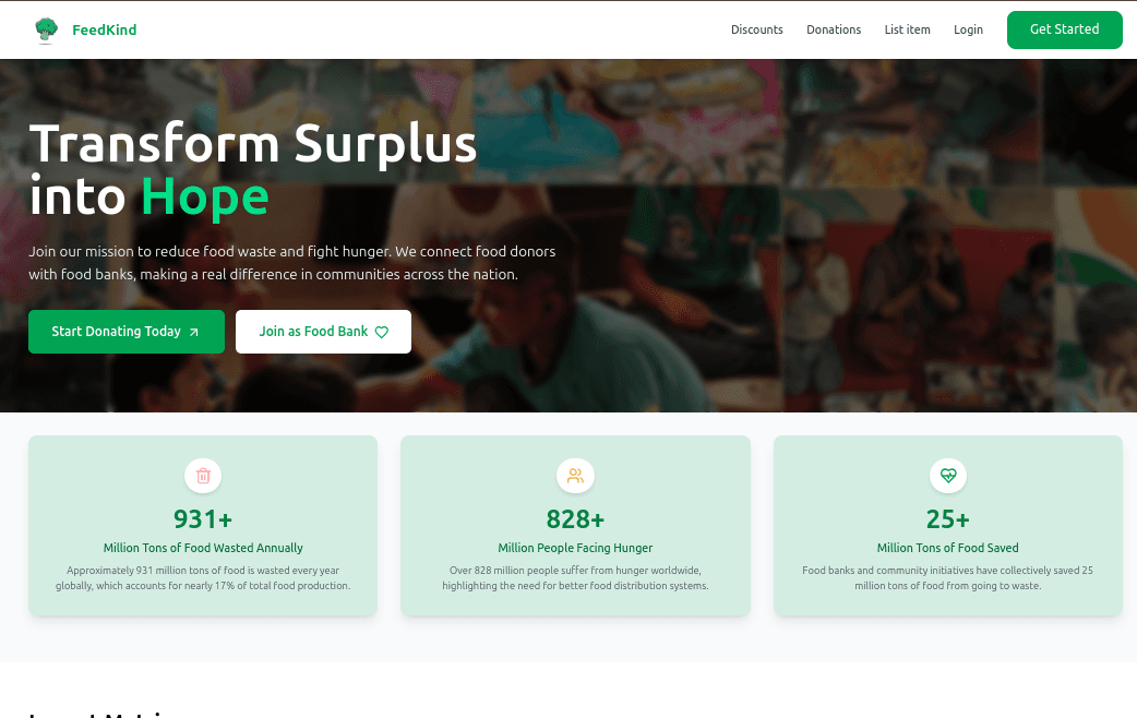 FeedKind - Food Waste Reduction Platform - Hackathon Project